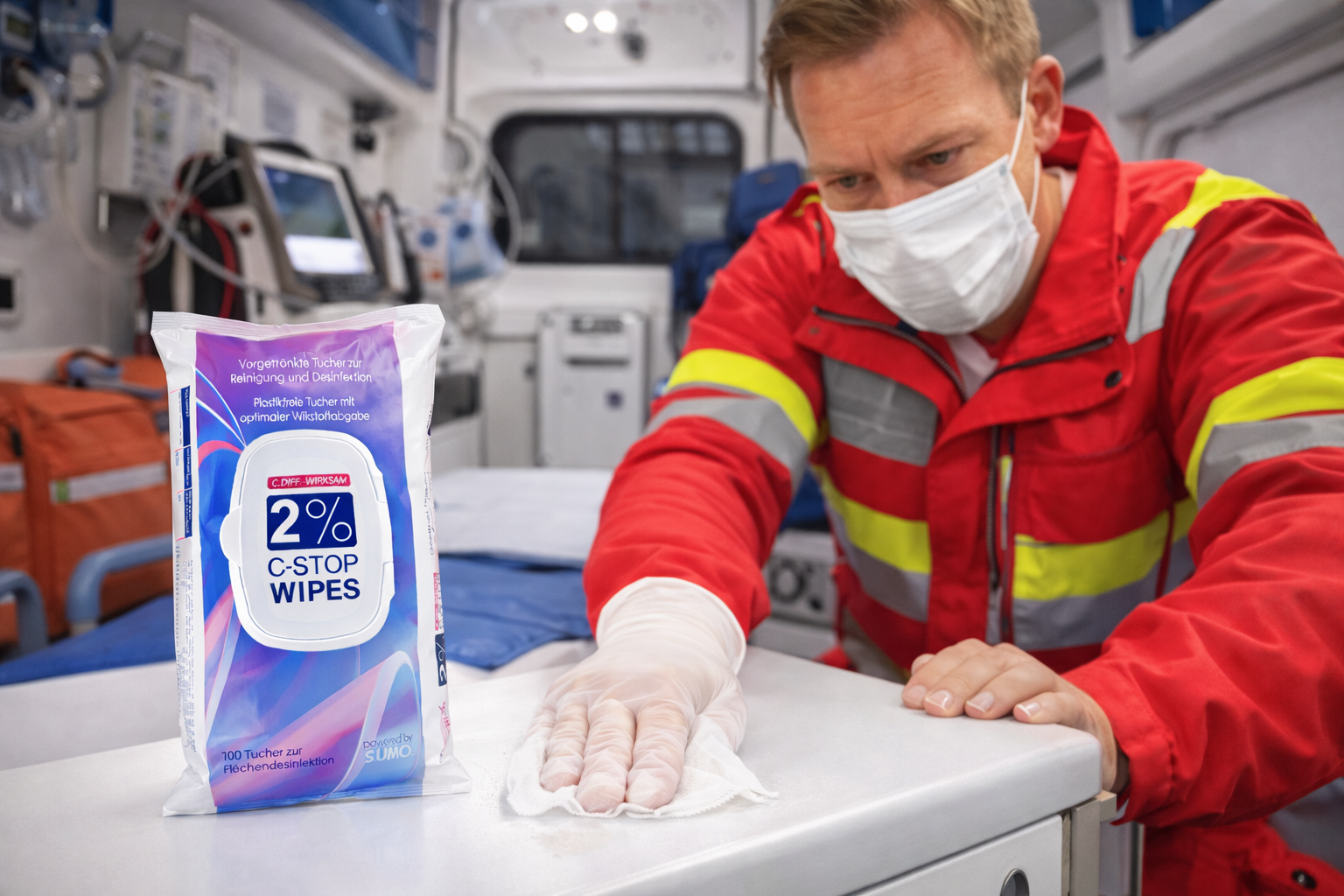 C-STOP WIPES im Einsatz im Rettungsdienst
