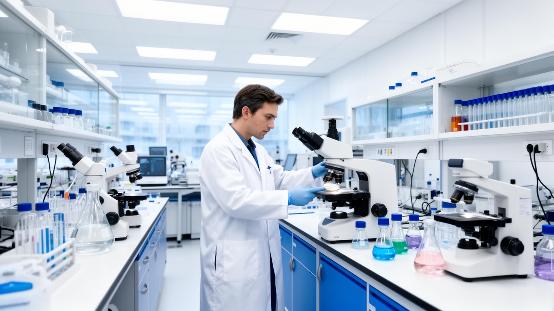 Modernes Labor mit wissenschaftlicher Analyse