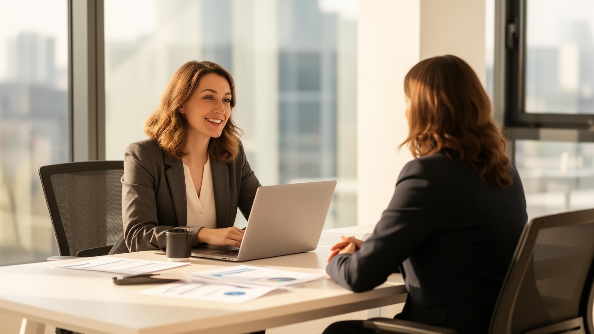 Beratungsgespräch im modernen Büro