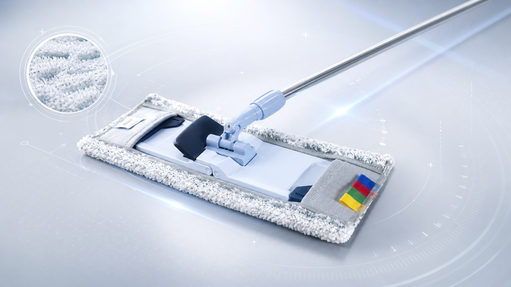 r-MicroLite Max Mopp mit Detailansicht der Microfaser-Borstenstruktur