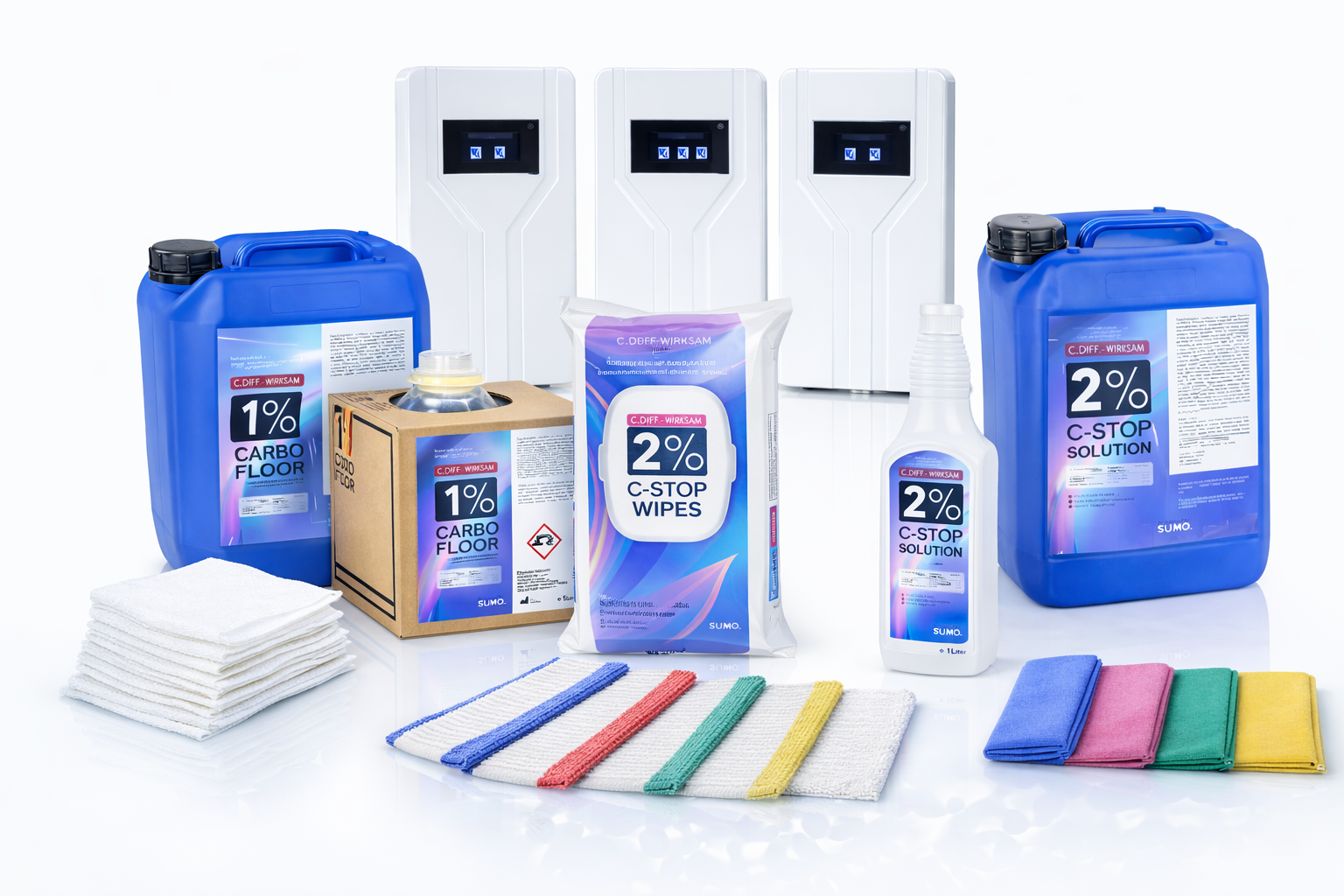 Reinigungskraft testet Moppsystem