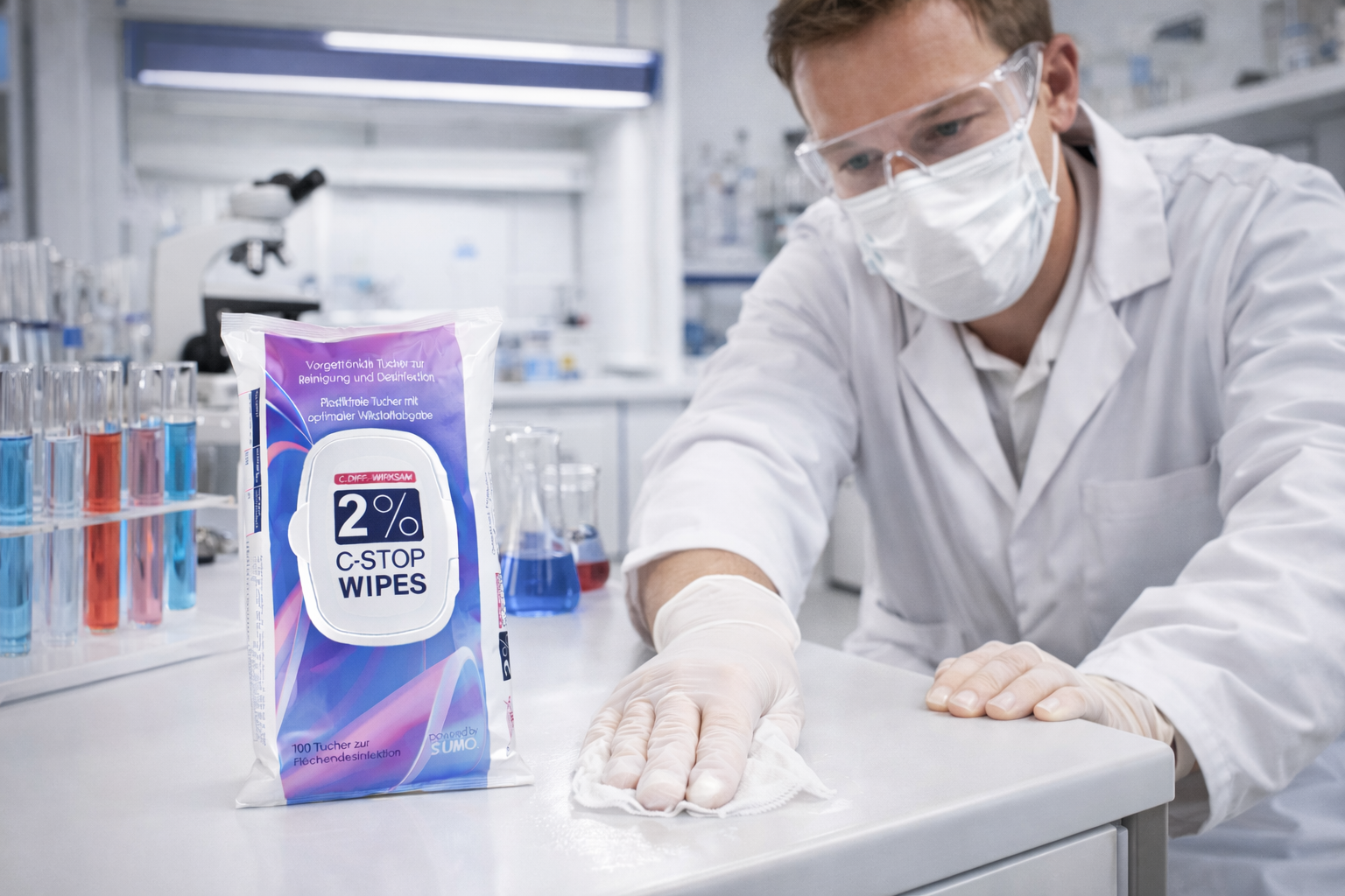 Arztpraxis – Anwendungsbeispiel C-STOP WIPES